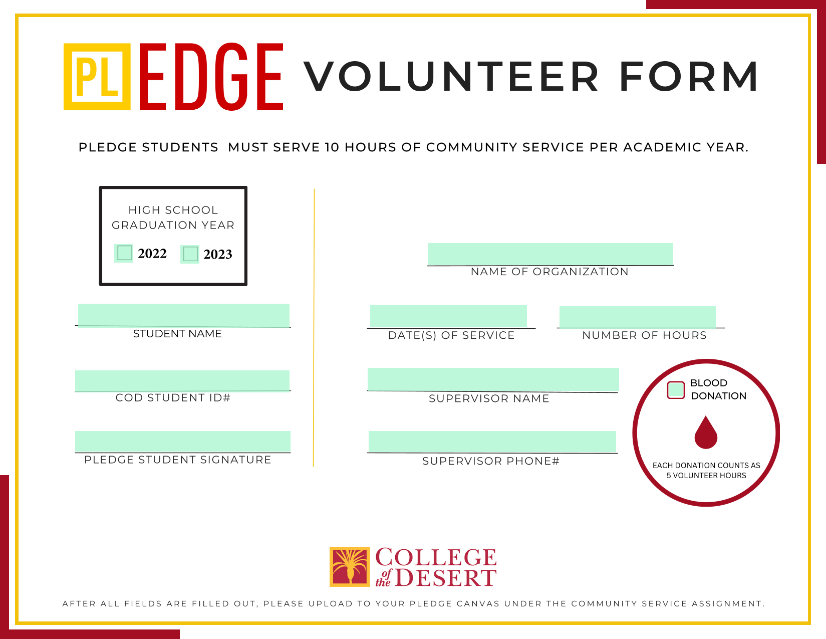 Volunteer Form screenshot
