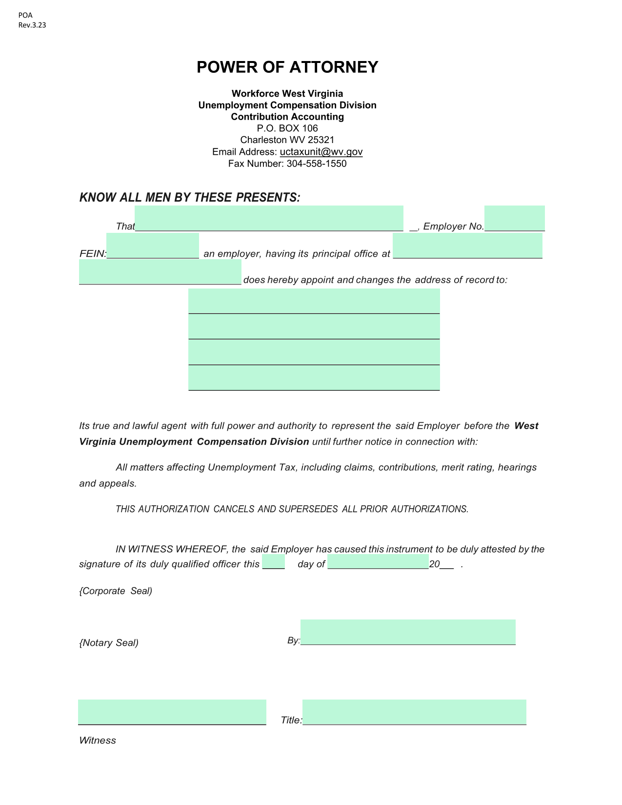 Power Of Attorney screenshot
