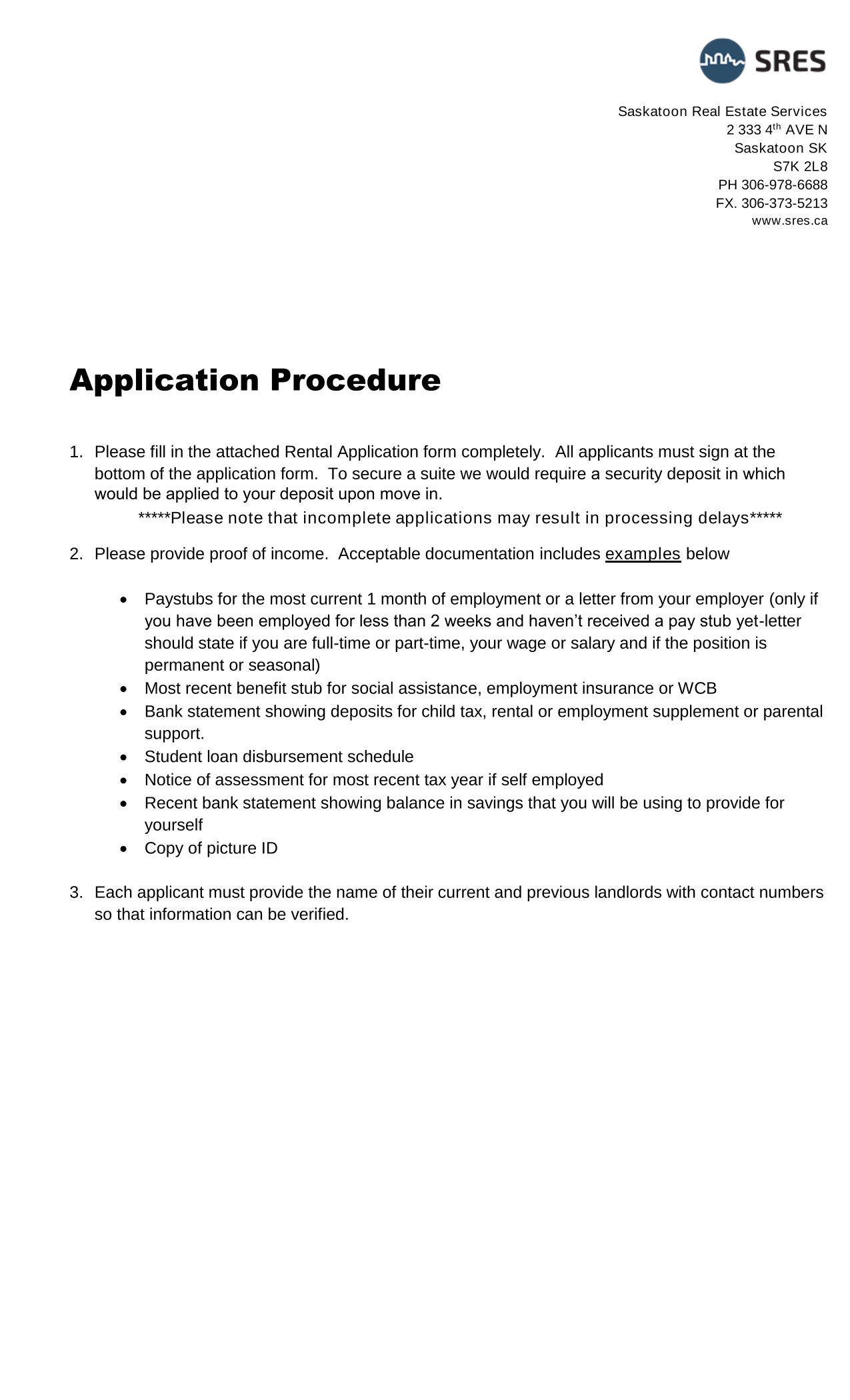 Application For Residency screenshot