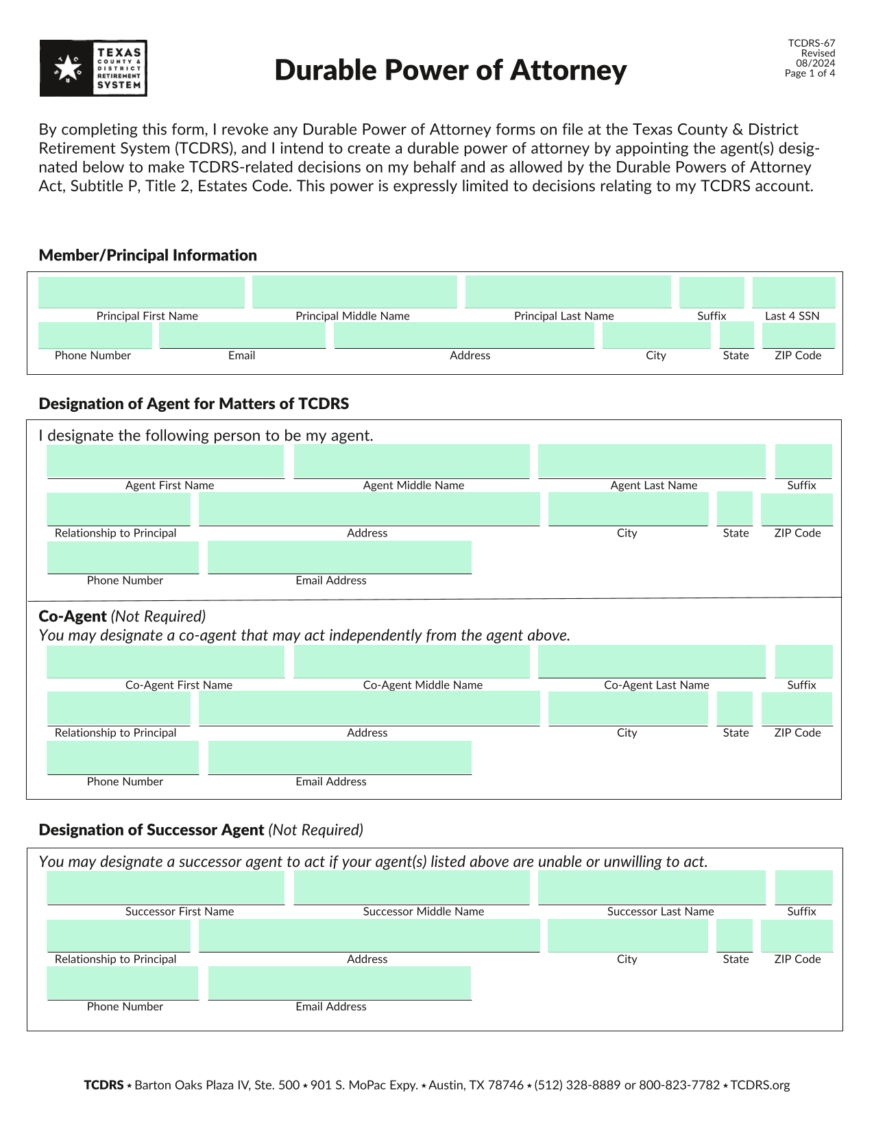 Durable Power Of Attorney screenshot