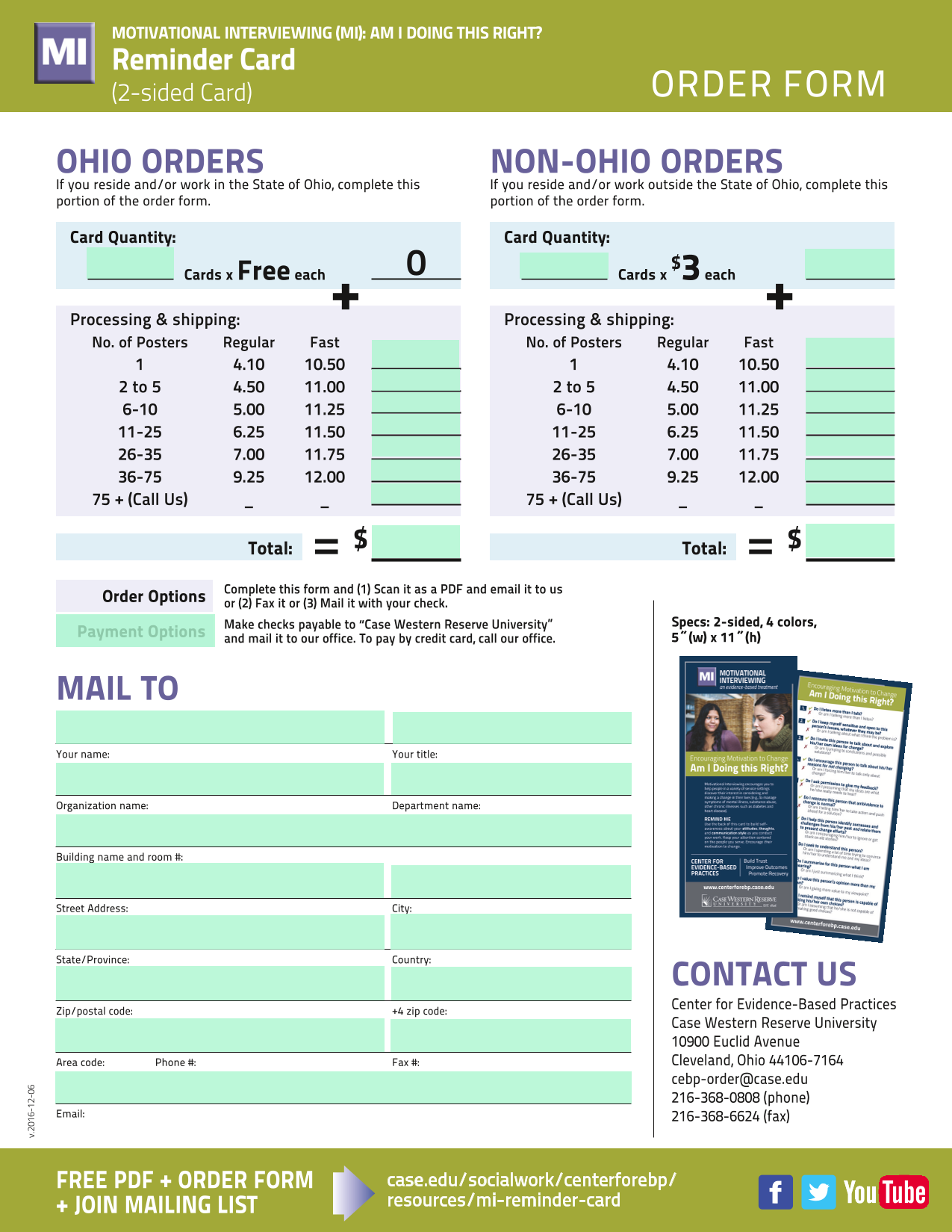 ORDER FORM screenshot