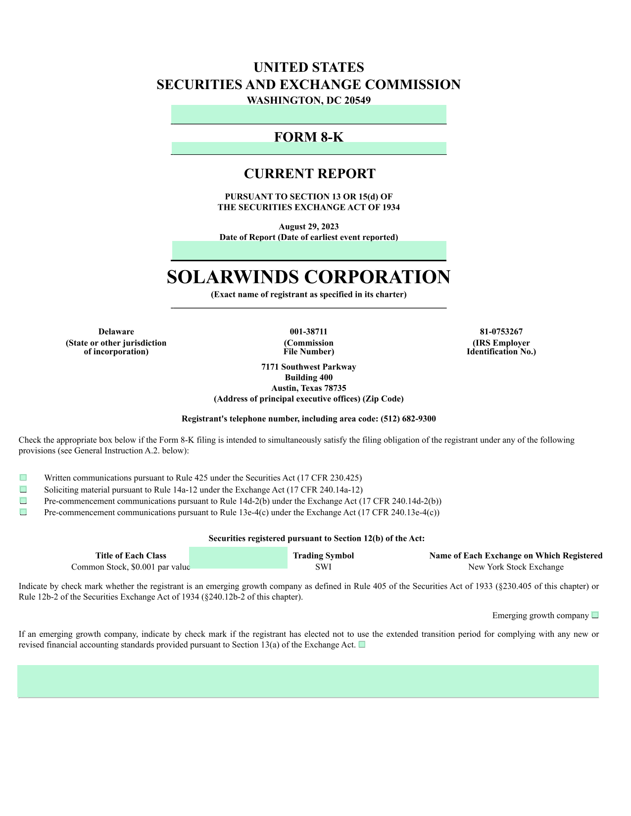 Form 8 K screenshot