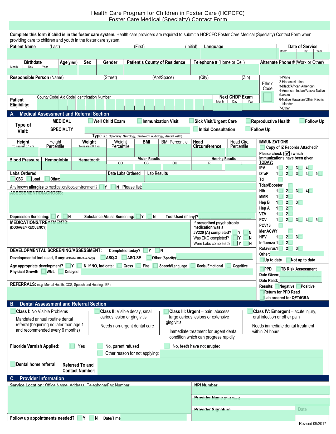 Health Care Program For Children In Foster Care (HCPCFC) Foster Care Medical (Specialty) Contact For screenshot