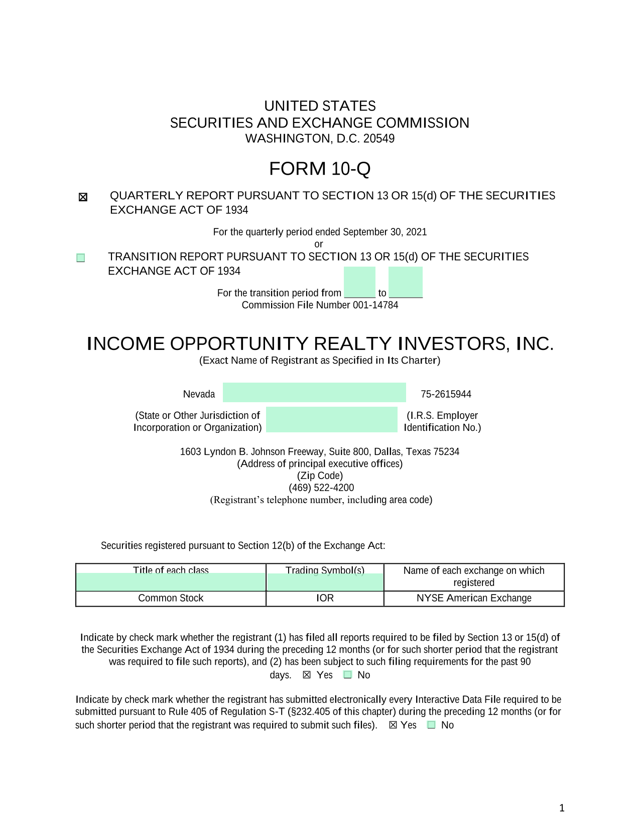FORM 10 Q screenshot