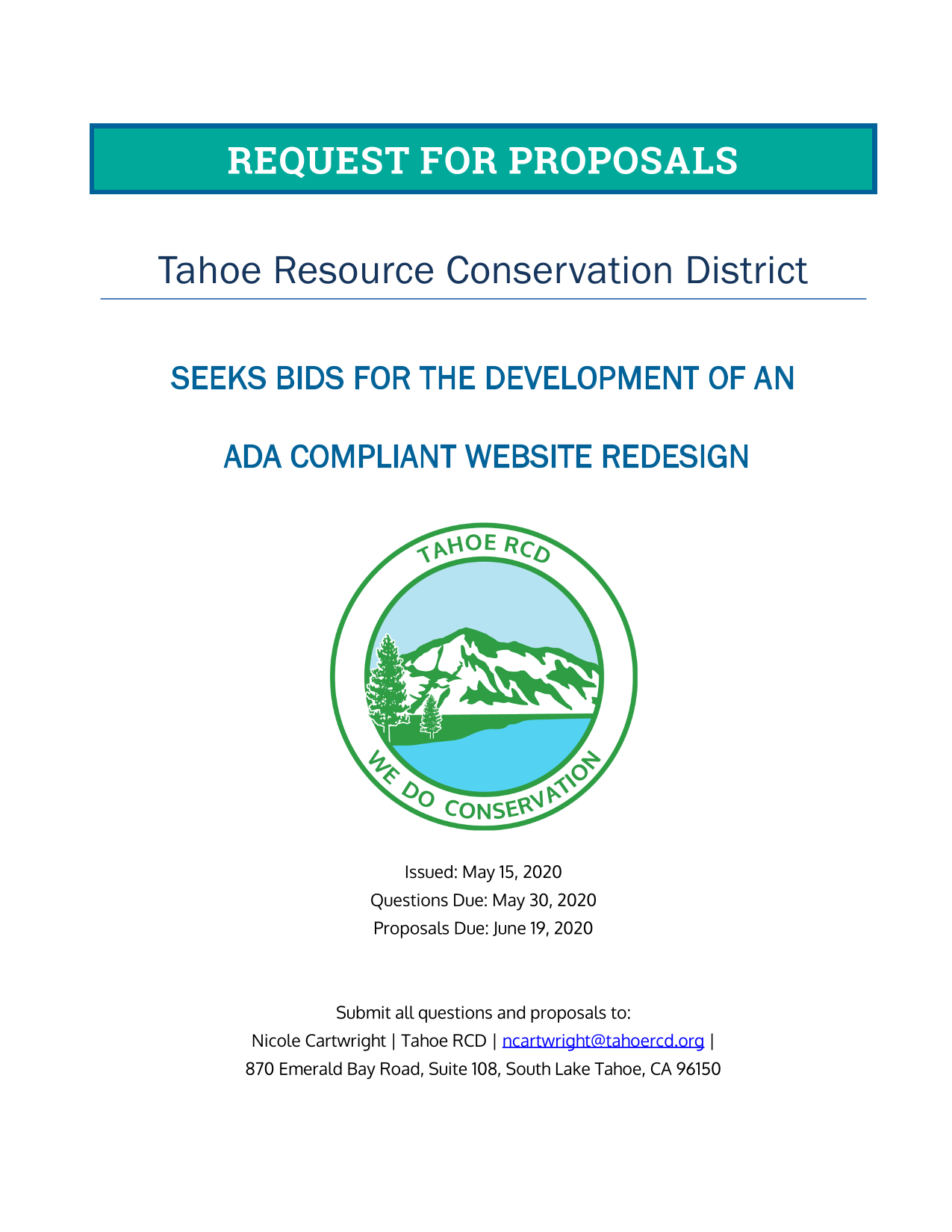 Request For Proposals   ADA Compliant Website Redesign screenshot