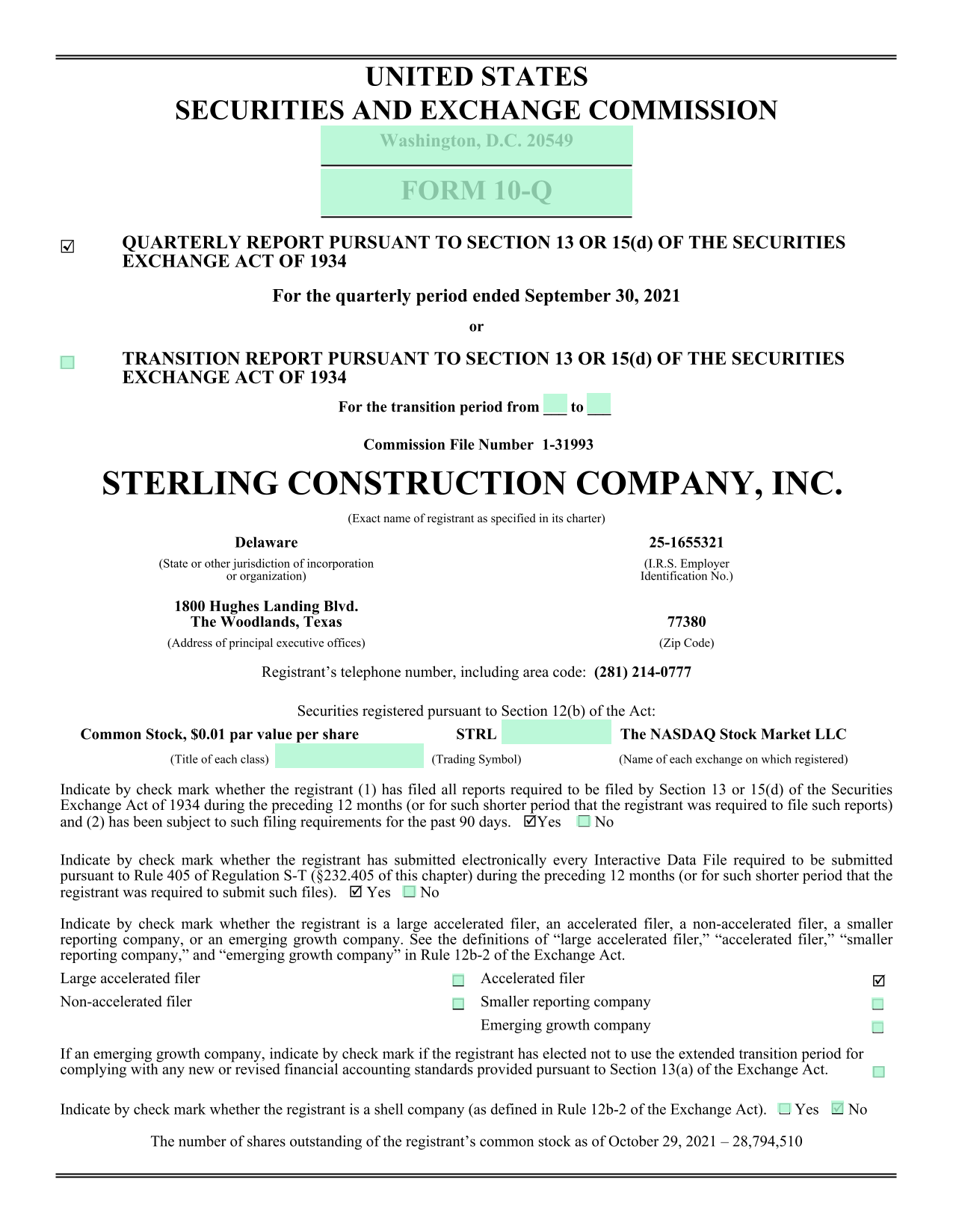 FORM 10 Q screenshot