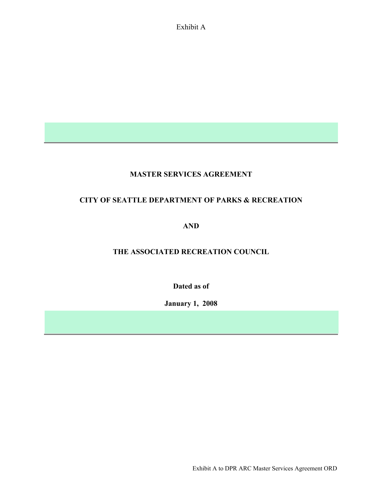 Master Services Agreement screenshot