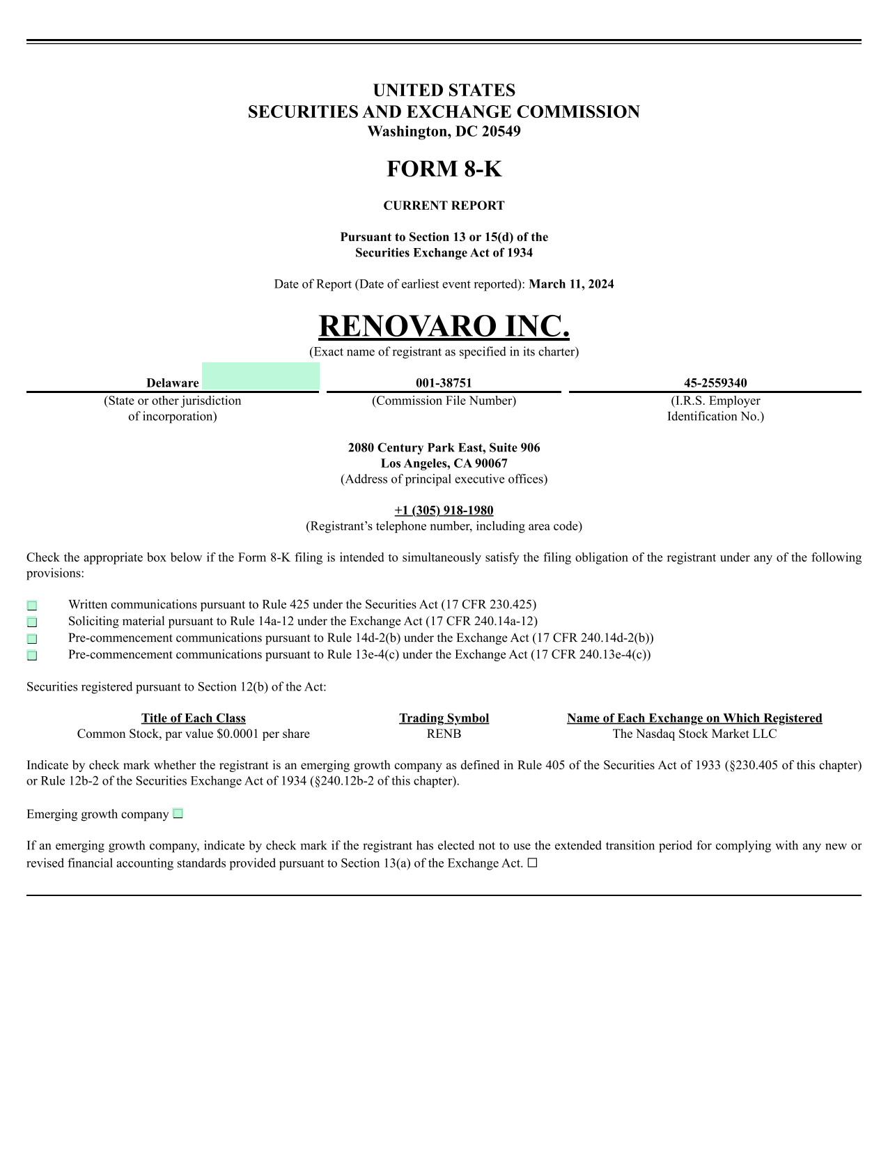 Form 8 K screenshot