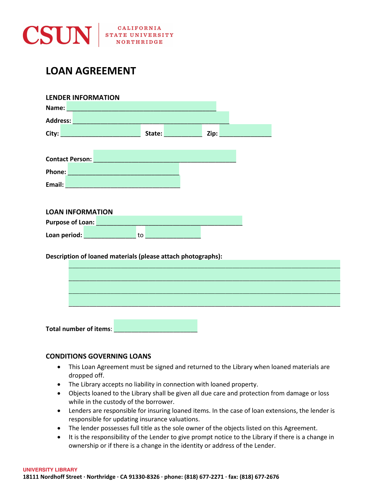 Loan Agreement screenshot
