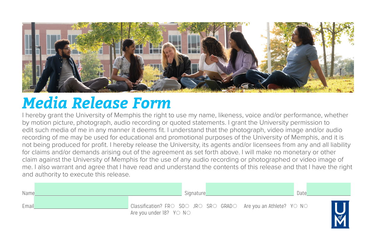 Media Release Form screenshot