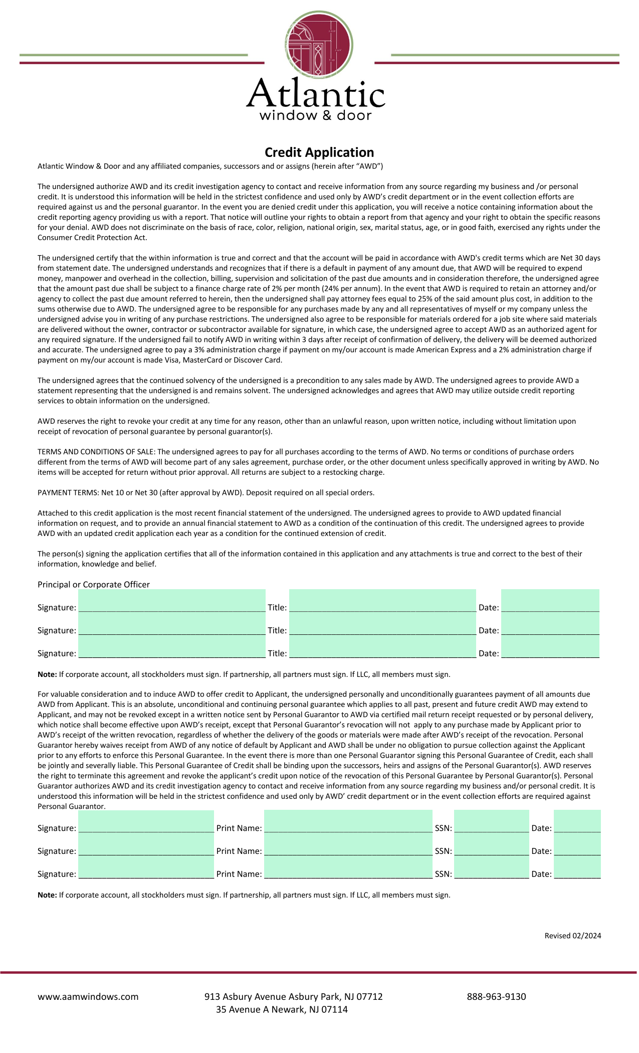 Credit Application screenshot