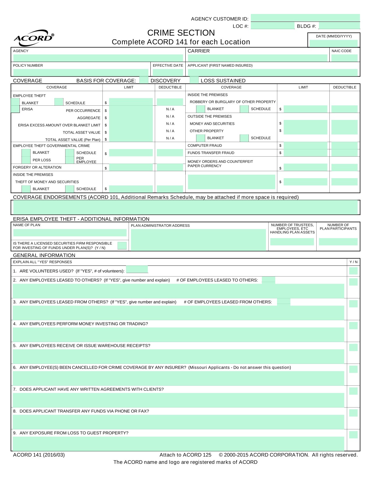 Acord 141 screenshot