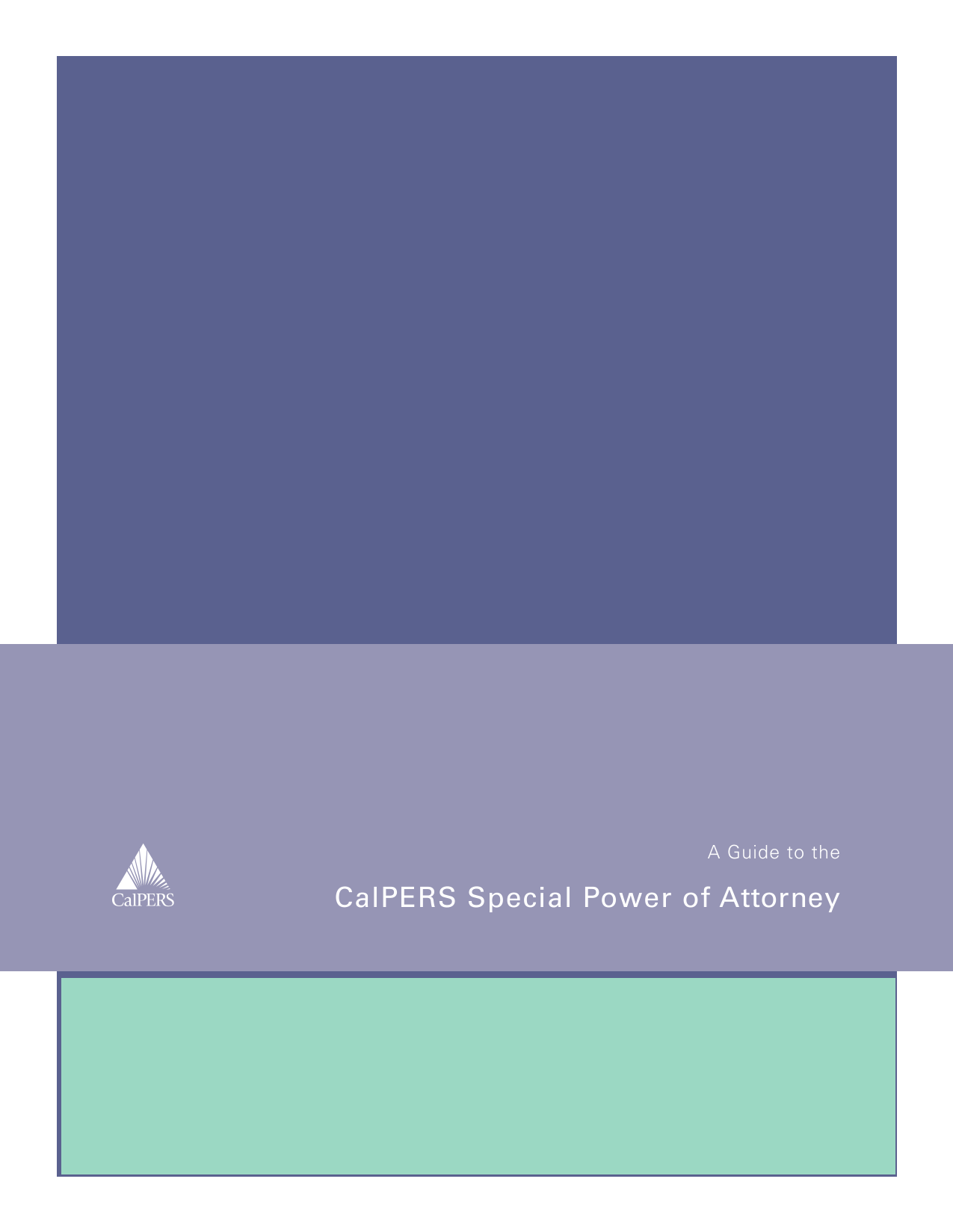CalPERS Special Power Of Attorney screenshot