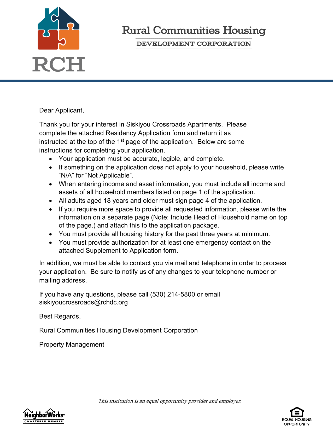 Residency Application screenshot