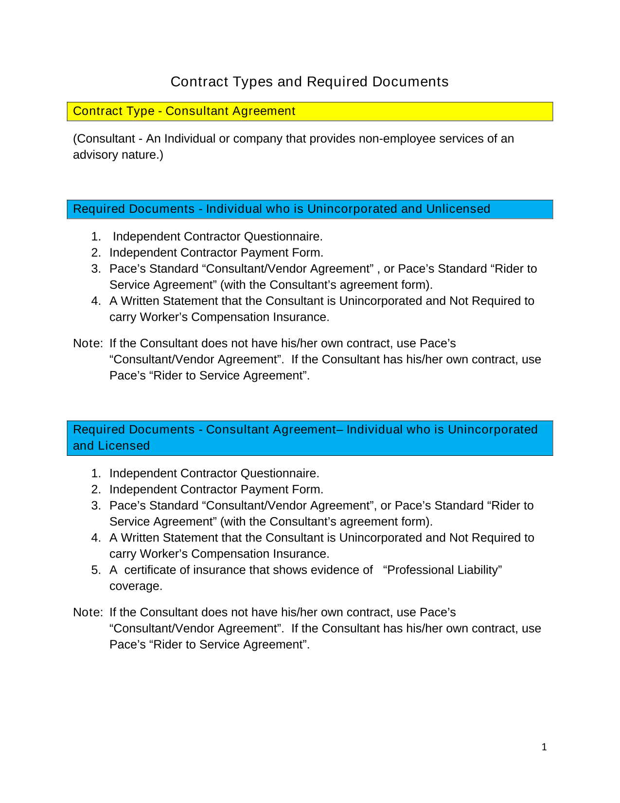 Contract Types And Required Documents screenshot