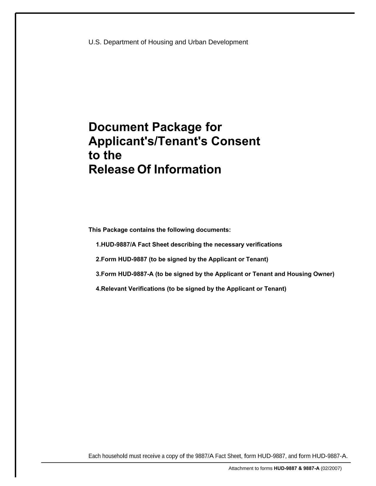 HUD 9887A Fact Sheet screenshot